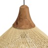 Suspension SIXTINE en rotin et teck 68x68cm