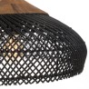 Suspension rotin noir SIXTINE 40x40cm