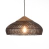 Suspension rotin noir SIXTINE 40x40cm