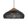 Suspension rotin noir SIXTINE 40x40cm