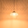 SIXTINE Pendant Light - Natural Rattan & Teak - 40 x 40 cm