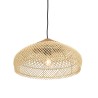 SIXTINE Pendant Light - Natural Rattan & Teak - 40 x 40 cm