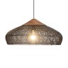 Suspension SIXTINE en rotin noir 65x65cm