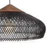 SIXTINE - Black Rattan Pendant Light 65x65cm