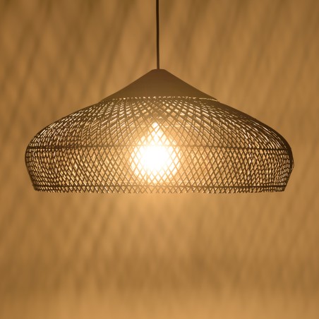Suspension SIXTINE en rotin noir 65x65cm