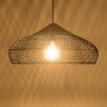 Suspension SIXTINE en rotin noir 65x65cm