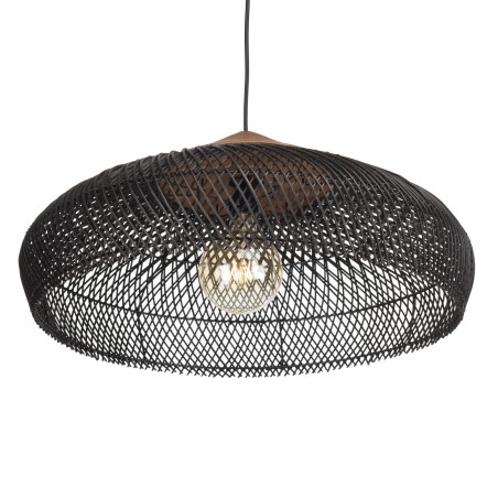 Suspension SIXTINE en rotin noir 65x65cm