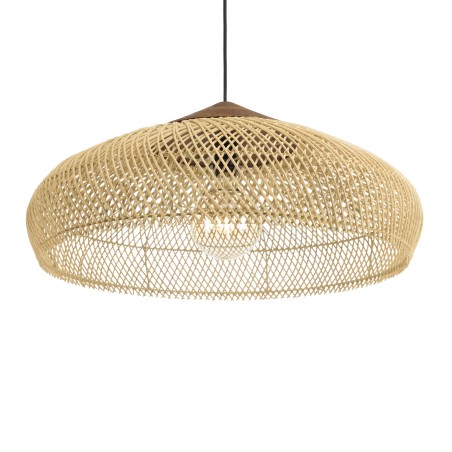 SIXTINE - 65x65cm Natural Rattan Pendant Light