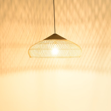 Suspension SIXTINE en rotin naturel 65x65cm