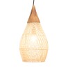 Suspension SIXTINE - Rotin naturel et teck 25x25cm
