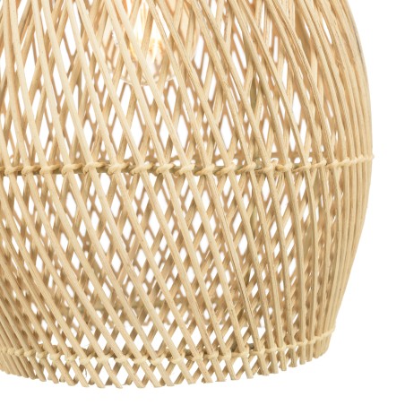 Suspension SIXTINE - Rotin naturel et teck 25x25cm