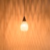 SIXTINE 25x25cm 'Drop' Pendant Light in Rattan and Teak