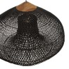 Suspension SIXTINE - 80x80cm rotin noir/teck
