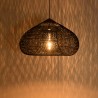 Suspension SIXTINE - 80x80cm rotin noir/teck