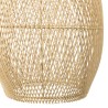 Suspension SIXTINE - Rotin naturel et teck 35x35cm