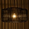Suspension SIXTINE en rotin noir et teck 76x76cm