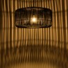 Suspension SIXTINE en rotin noir et teck 76x76cm