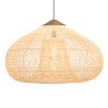 Suspension SIXTINE en rotin naturel et teck