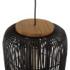 Suspension en rotin noir SIXTINE 35x35cm
