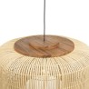 Suspension en rotin SIXTINE 76x76cm - Naturelle et teck