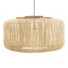 Suspension en rotin SIXTINE 76x76cm - Naturelle et teck