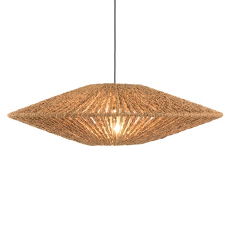 SIXTINE 'Cymbal' Pendant Light - 100x100cm Coconut Fiber/Recycled Teak