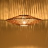 SIXTINE 'Cymbal' Pendant Light - 100x100cm Coconut Fiber/Recycled Teak