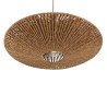 SIXTINE 'Cymbal' Pendant Light - 100x100cm Coconut Fiber/Recycled Teak