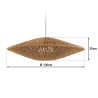 SIXTINE 'Cymbal' Pendant Light - 100x100cm Coconut Fiber/Recycled Teak