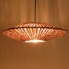 SIXTINE 'Cymbal' Pendant Light - 60 x 60 cm Coconut Fiber and Recycled Teak