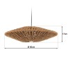 SIXTINE 'Cymbal' Pendant Light - 60 x 60 cm Coconut Fiber and Recycled Teak