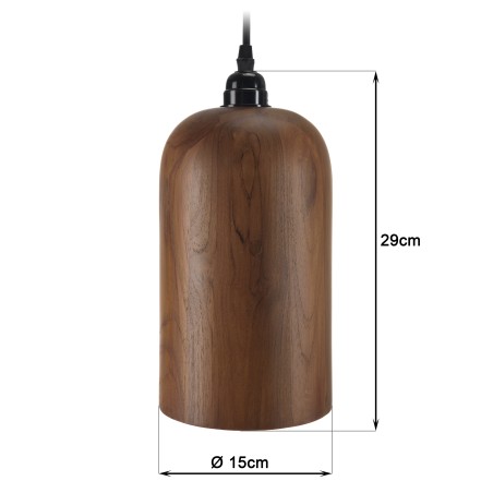 Suspension SIXTINE en bois de teck recyclé