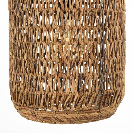 SIXTINE Pendant Light 30x30cm - Natural Abaca & Recycled Teak
