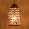 SIXTINE Pendant Light 30x30cm - Natural Abaca & Recycled Teak