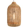 Suspension SIXTINE en abaca naturel et teck recyclé