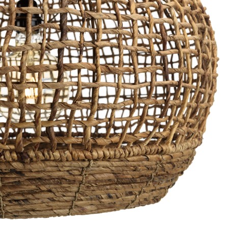 SIXTINE 'Ball' Pendant Light 60x60cm - Natural Abaca & Teak