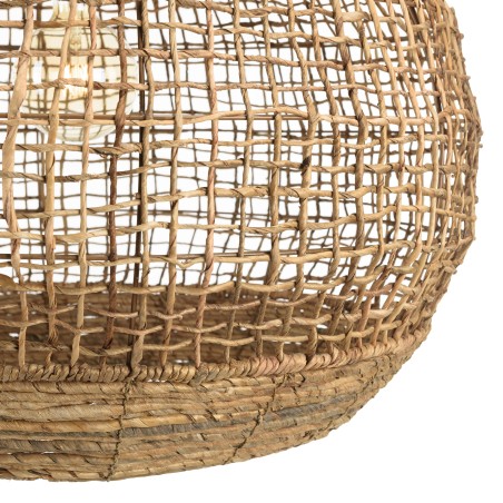 SIXTINE 'Ball' Pendant Light 83x83cm - Natural Abaca & Teak