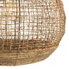 Suspension SIXTINE en abaca naturel et teck 83x83cm