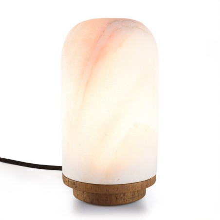 Lampe de table SIXTINE en onyx et teck
