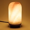 SIXTINE Table Lamp - Natural Onyx Stone and Teak - 10x10cm