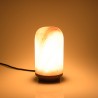 SIXTINE Table Lamp - Natural Onyx Stone and Teak - 10x10cm