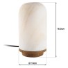 SIXTINE Table Lamp - Natural Onyx Stone and Teak - 10x10cm