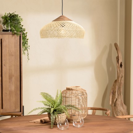 Suspension SIXTINE en rotin naturelle 40x40cm