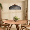 Suspension SIXTINE en rotin noir 65x65cm