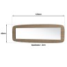 Miroir rectangulaire JULIA 120x40cm mocha