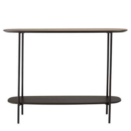 Console JULIA 100x30cm bi-matière mocha/noir