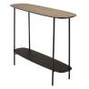 Console JULIA 100x30cm bi-matière mocha/noir