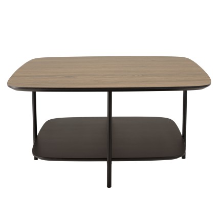 Table basse JULIA bi-matière mocha/noir 2 plateaux