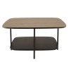 JULIA Coffee Table with 2 Shelves - MM Mocha/Black