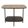 Table basse JULIA bi-matière mocha/noir